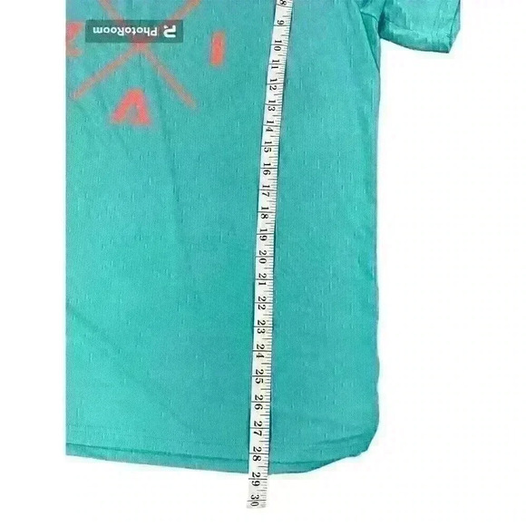 Zyia Activewear XL Turquoise Blue Jersey Knit Logo Tee - Picture 3 of 6